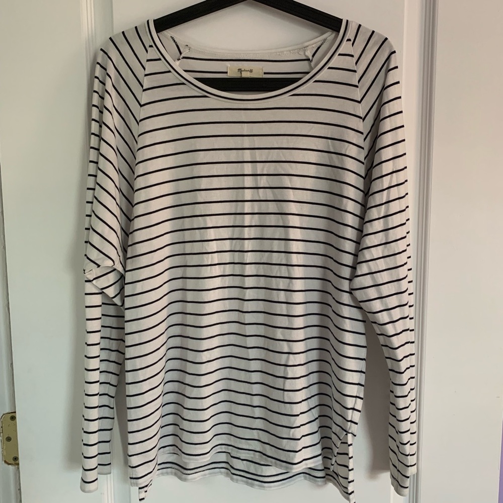 madewell striped long sleeve top